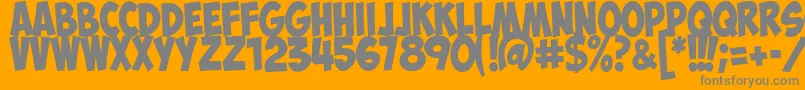 ObelixproitCyr Font – Gray Fonts on Orange Background