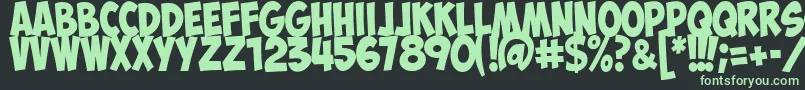 ObelixproitCyr Font – Green Fonts on Black Background