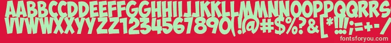 ObelixproitCyr Font – Green Fonts on Red Background