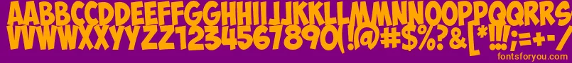 ObelixproitCyr Font – Orange Fonts on Purple Background