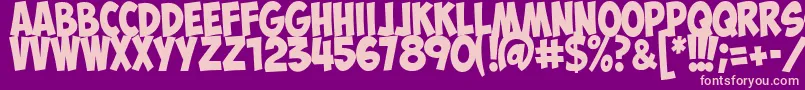 ObelixproitCyr Font – Pink Fonts on Purple Background
