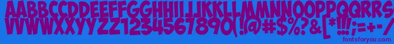 ObelixproitCyr Font – Purple Fonts on Blue Background