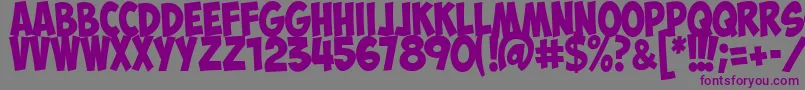 ObelixproitCyr-Schriftart – Violette Schriften auf grauem Hintergrund
