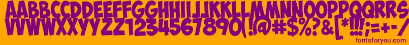 ObelixproitCyr Font – Purple Fonts on Orange Background