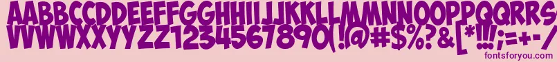 ObelixproitCyr Font – Purple Fonts on Pink Background