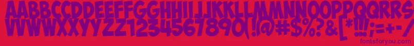 ObelixproitCyr Font – Purple Fonts on Red Background