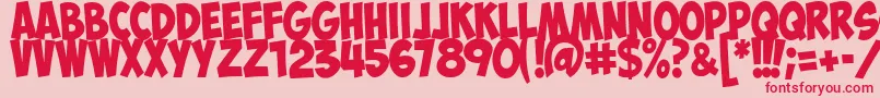 ObelixproitCyr Font – Red Fonts on Pink Background
