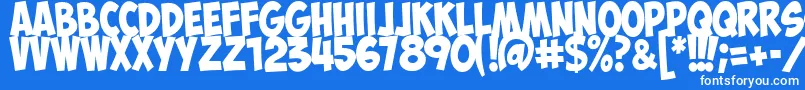 フォントObelixproitCyr – 青い背景に白い文字