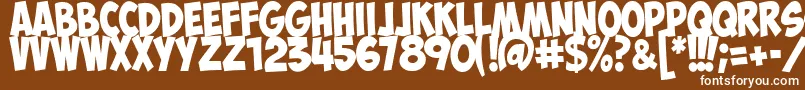 ObelixproitCyr Font – White Fonts on Brown Background