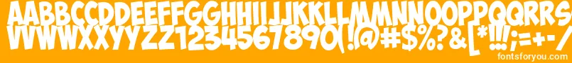 ObelixproitCyr Font – White Fonts on Orange Background