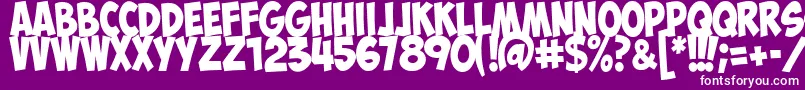 フォントObelixproitCyr – 紫の背景に白い文字