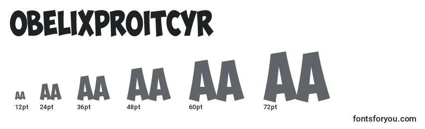 ObelixproitCyr Font Sizes