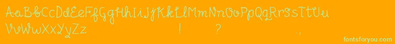 Шрифт Senyum – зелёные шрифты на оранжевом фоне
