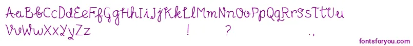 Шрифт Senyum – фиолетовые шрифты на белом фоне