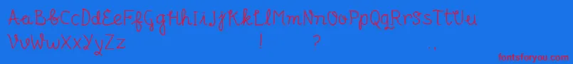 Шрифт Senyum – красные шрифты на синем фоне