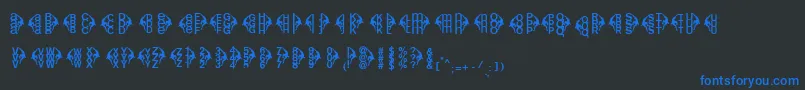 Centreclimbers Font – Blue Fonts on Black Background