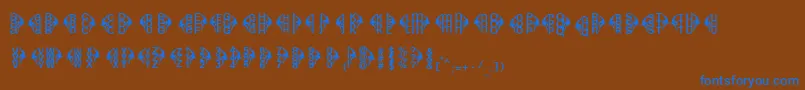 Centreclimbers Font – Blue Fonts on Brown Background