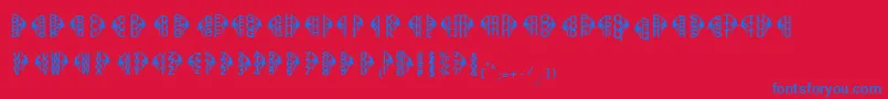 Centreclimbers Font – Blue Fonts on Red Background
