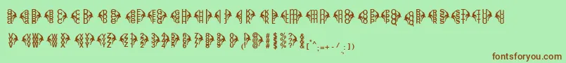 Centreclimbers Font – Brown Fonts on Green Background