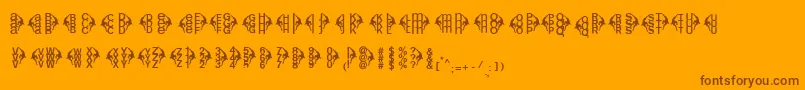 Centreclimbers Font – Brown Fonts on Orange Background