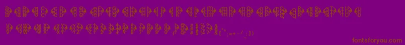 Centreclimbers Font – Brown Fonts on Purple Background