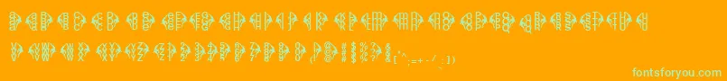 Centreclimbers Font – Green Fonts on Orange Background
