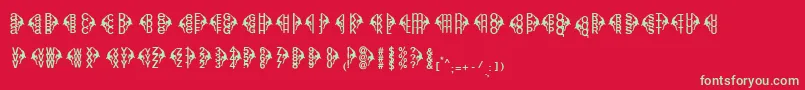 Centreclimbers Font – Green Fonts on Red Background