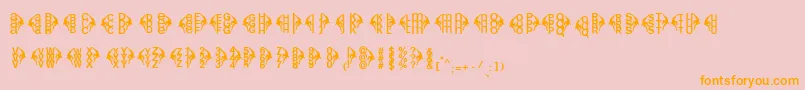 Centreclimbers Font – Orange Fonts on Pink Background