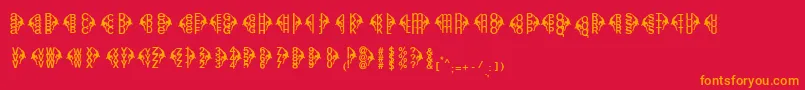 Centreclimbers Font – Orange Fonts on Red Background