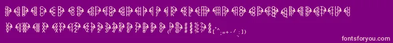 Centreclimbers Font – Pink Fonts on Purple Background