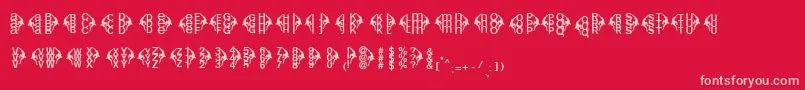 Centreclimbers Font – Pink Fonts on Red Background