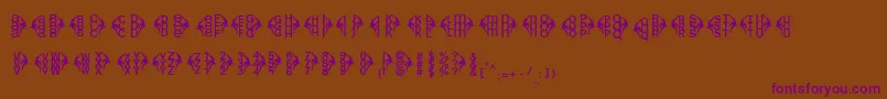 Centreclimbers Font – Purple Fonts on Brown Background