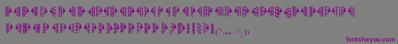 Centreclimbers Font – Purple Fonts on Gray Background