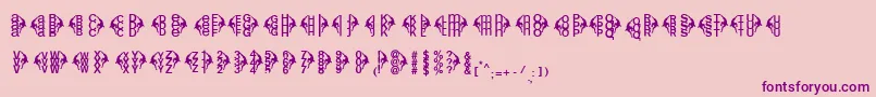 Centreclimbers Font – Purple Fonts on Pink Background