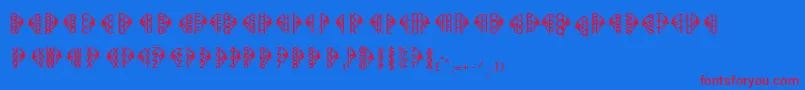 Centreclimbers Font – Red Fonts on Blue Background