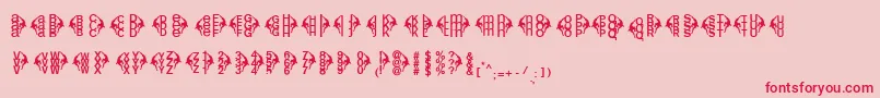 Centreclimbers Font – Red Fonts on Pink Background