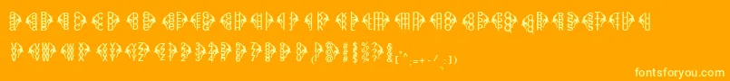 Centreclimbers Font – Yellow Fonts on Orange Background