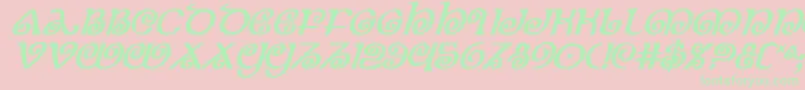 Theshirebi Font – Green Fonts on Pink Background