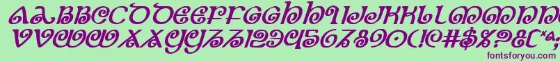 More about Theshirebi Font Theshirebi Font – Purple Fonts on Green Background