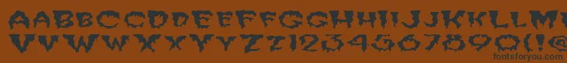 FzUnique10WaveyEx Font – Black Fonts on Brown Background