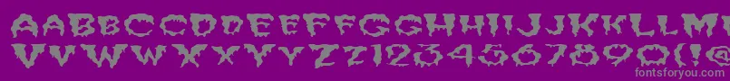FzUnique10WaveyEx Font – Gray Fonts on Purple Background