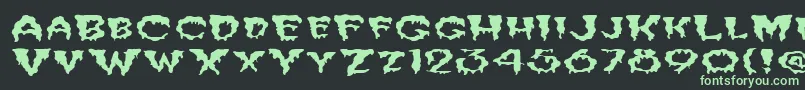 FzUnique10WaveyEx Font – Green Fonts on Black Background
