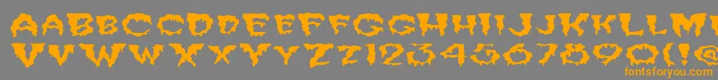 FzUnique10WaveyEx Font – Orange Fonts on Gray Background