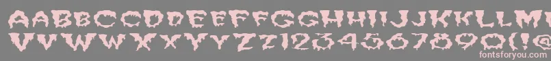 FzUnique10WaveyEx Font – Pink Fonts on Gray Background