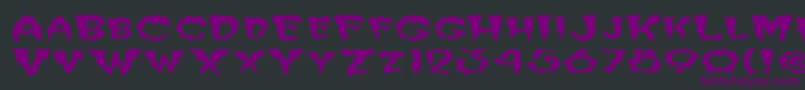 FzUnique10WaveyEx Font – Purple Fonts on Black Background