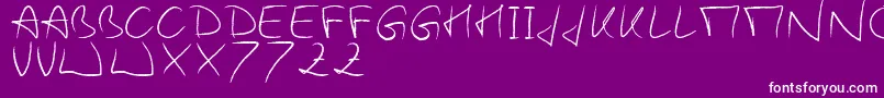 WoodieS Font – White Fonts on Purple Background