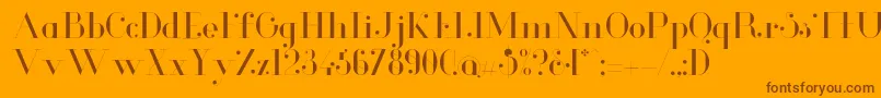 GlamorLight Font – Brown Fonts on Orange Background