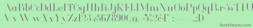 GlamorLight Font – Gray Fonts on Green Background