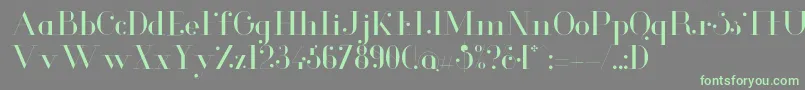 GlamorLight Font – Green Fonts on Gray Background