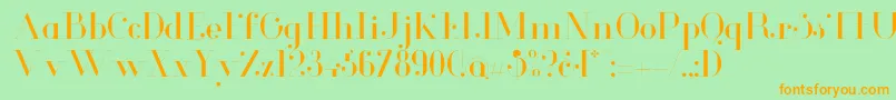 GlamorLight Font – Orange Fonts on Green Background